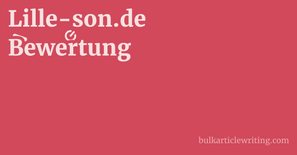 Lille-son.de Bewertung 1 by