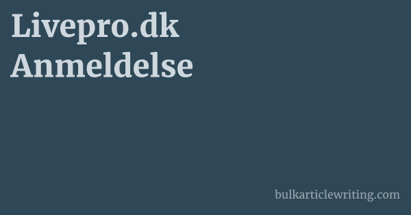 Livepro.dk Anmeldelse 1 by Partners