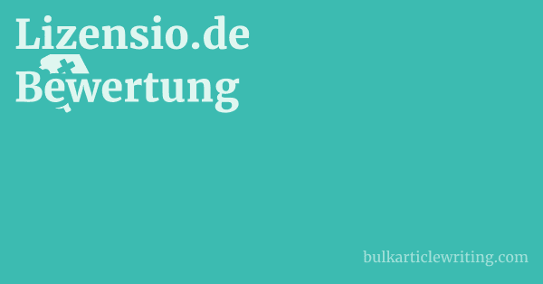 Lizensio.de Bewertung 1 by