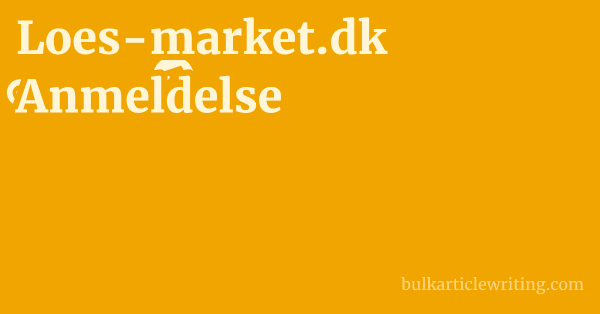 Loes-market.dk Anmeldelse 1 by