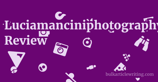 Luciamanciniphotography.co.uk Review 1 by Partners