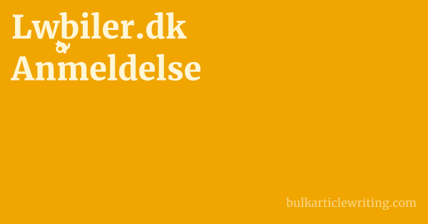 Lwbiler.dk Anmeldelse 1 by