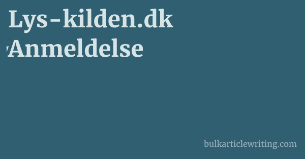 Lys-kilden.dk Anmeldelse 1 by Partners