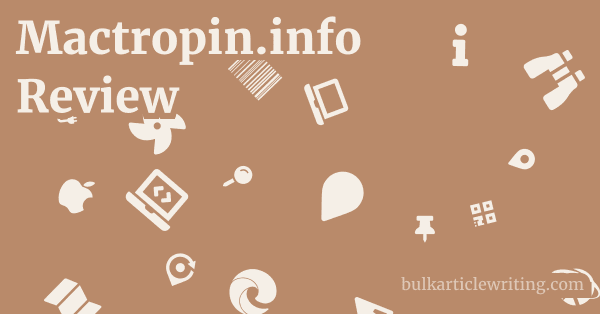 Mactropin.info Review 1 by