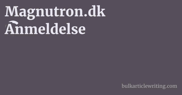 Magnutron.dk Anmeldelse 1 by