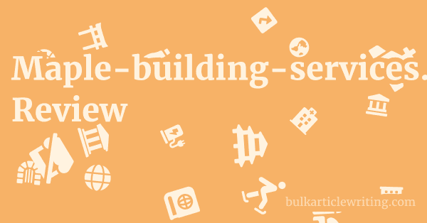 Maple-building-services.co.uk Review 1 by Partners