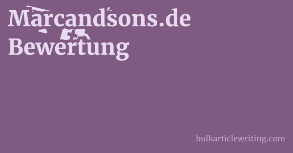 Marcandsons.de Bewertung 1 by