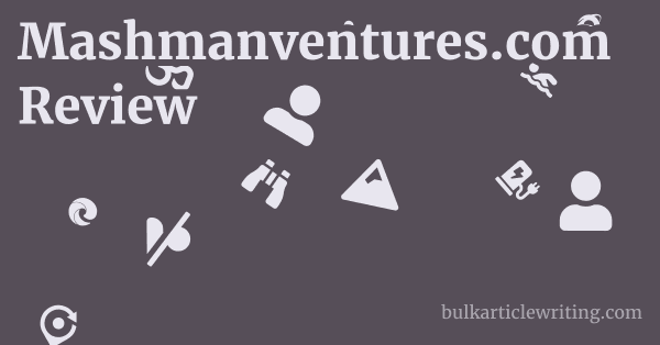 Mashmanventures.com Review 1 by