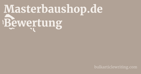 Masterbaushop.de Bewertung 1 by