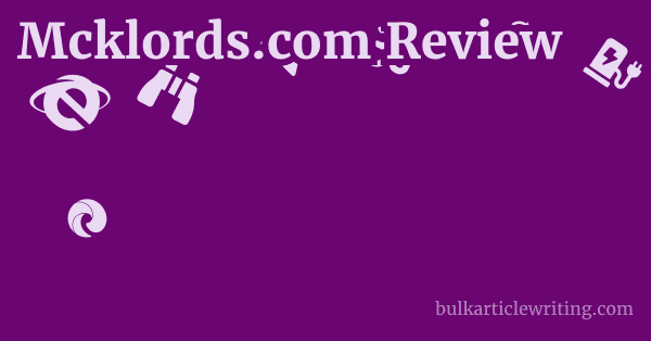 Mcklords.com Review 1 by