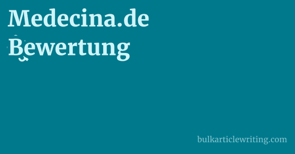 Medecina.de Bewertung 1 by