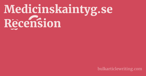 Medicinskaintyg.se Recension 1 by