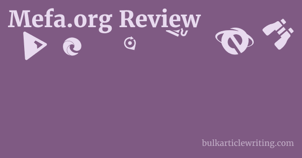 Mefa.org Review 1 by