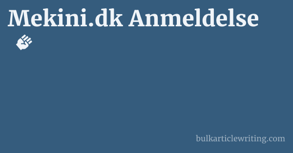 Mekini.dk Anmeldelse 1 by Partners