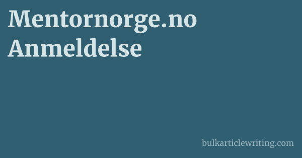Mentornorge.no Anmeldelse 1 by Partners