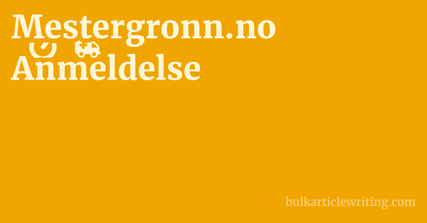 Mestergronn.no Anmeldelse 1 by Partners