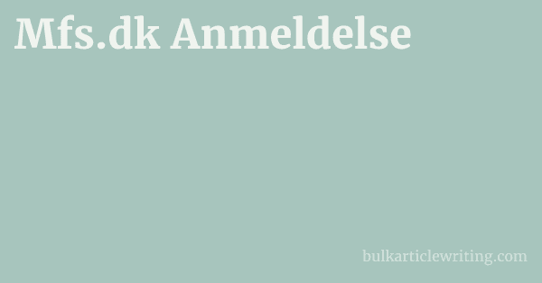 Mfs.dk Anmeldelse 1 by