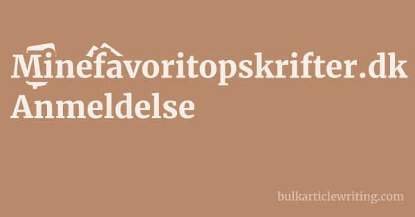 Minefavoritopskrifter.dk Anmeldelse 1 by Partners