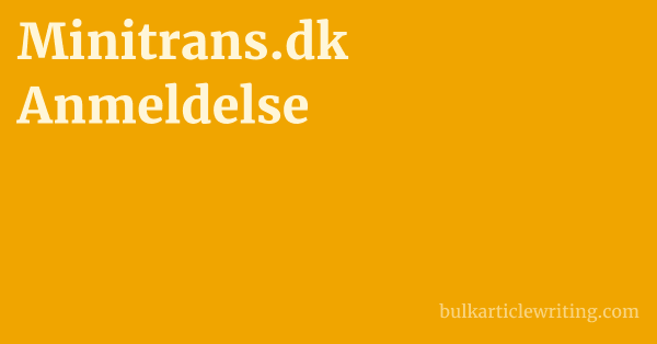 Minitrans.dk Anmeldelse 1 by Partners