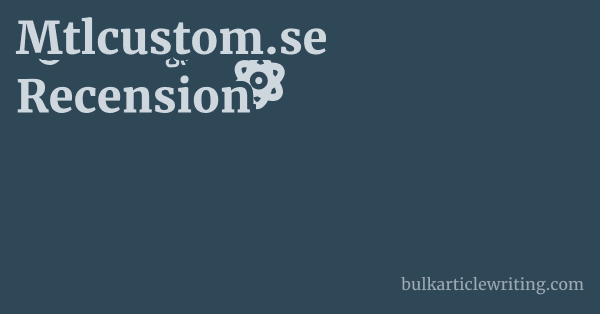 Mtlcustom.se Recension 1 by