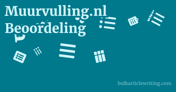Muurvulling.nl Beoordeling 1 by