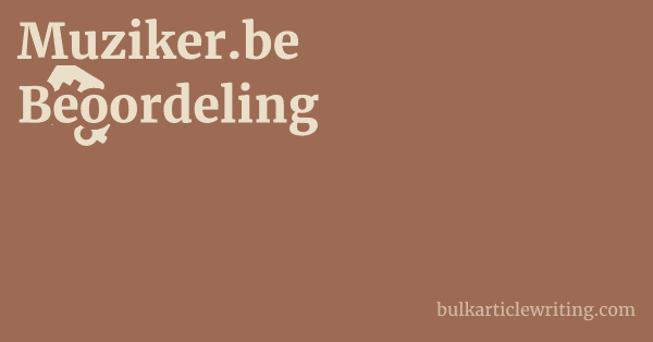 Muziker.be Beoordeling 1 by