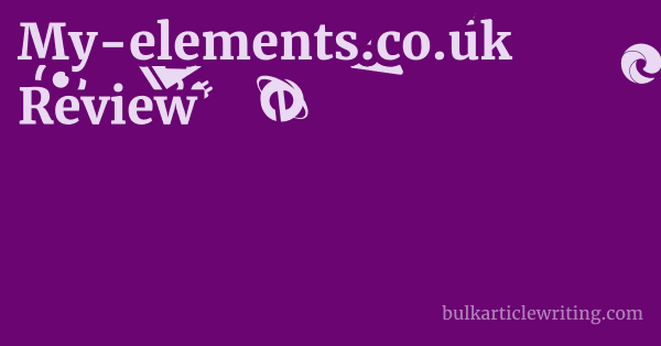 My-elements.co.uk Review 1 by
