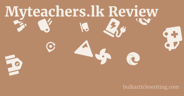 Myteachers.lk Review 1 by Partners