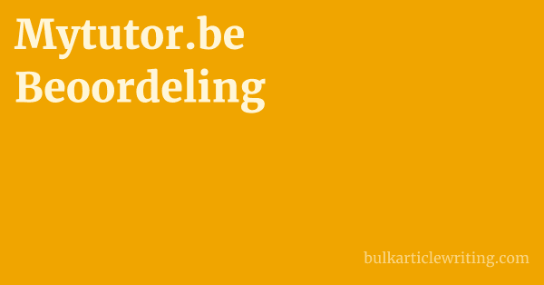 Mytutor.be Beoordeling 1 by Partners