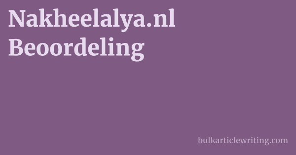 Nakheelalya.nl Beoordeling 1 by