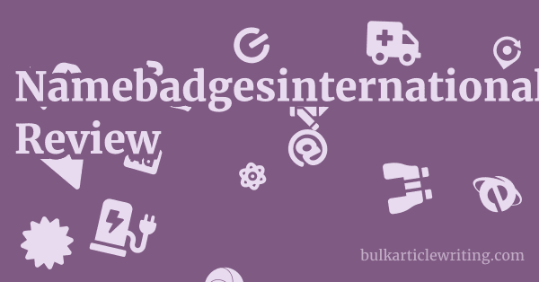 Namebadgesinternational.co.uk Review 1 by Partners