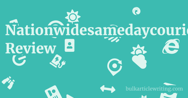 Nationwidesamedaycouriers.co.uk Review 1 by