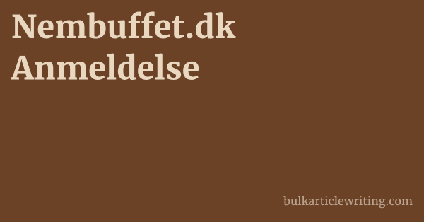 Nembuffet.dk Anmeldelse 1 by Partners