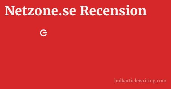 Netzone.se Recension 1 by
