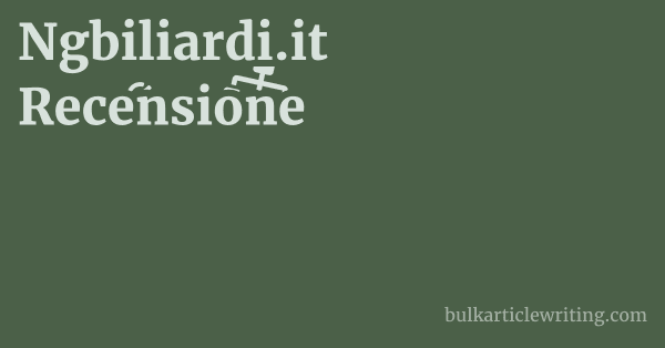 Ngbiliardi.it Recensione 1 by