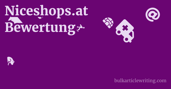 Niceshops.at Bewertung