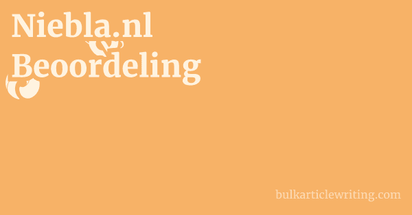Niebla.nl Beoordeling 1 by