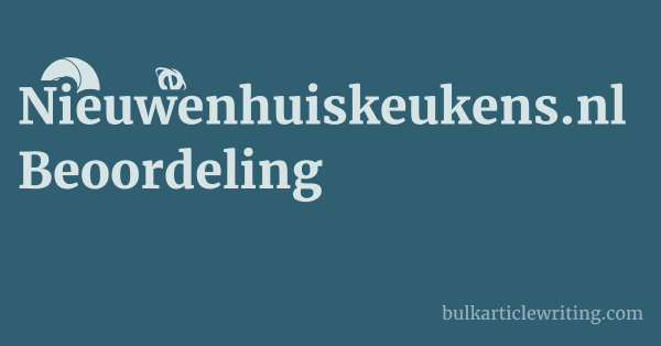 Nieuwenhuiskeukens.nl Beoordeling 1 by