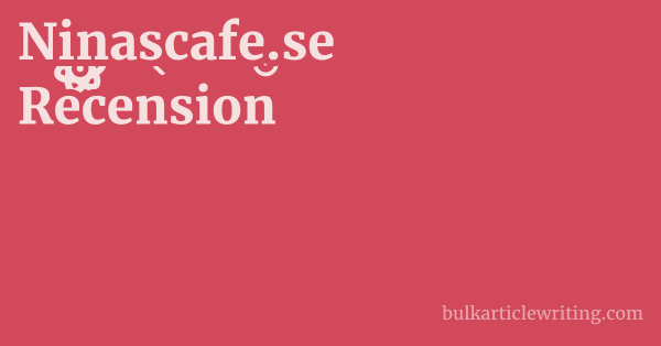 Ninascafe.se Recension 1 by