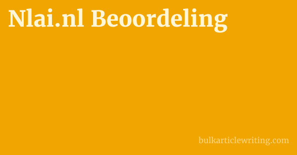 Nlai.nl Beoordeling 1 by