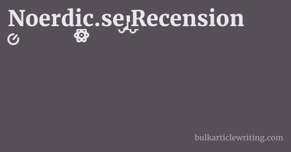 Noerdic.se Recension 1 by