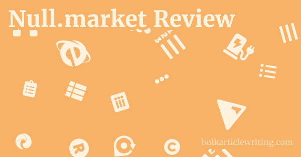 Null.market Review 1 by Partners