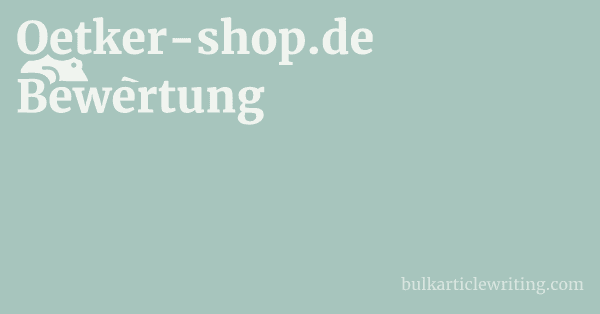 Oetker-shop.de Bewertung 1 by
