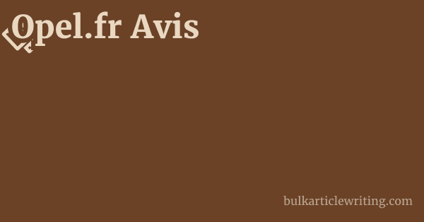 Opel.fr Avis 1 by