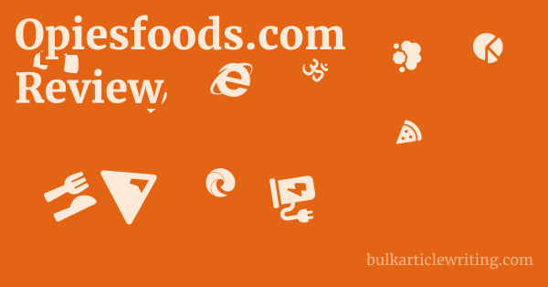 Opiesfoods.com Review 1 by