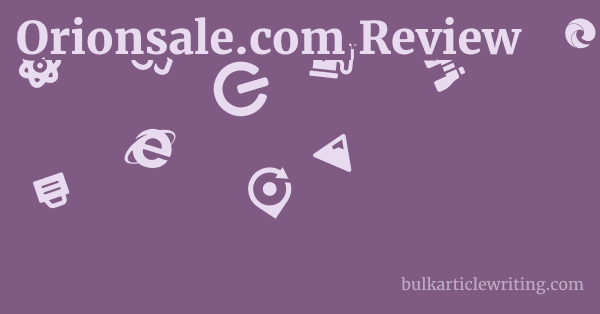 Orionsale.com Review 1 by