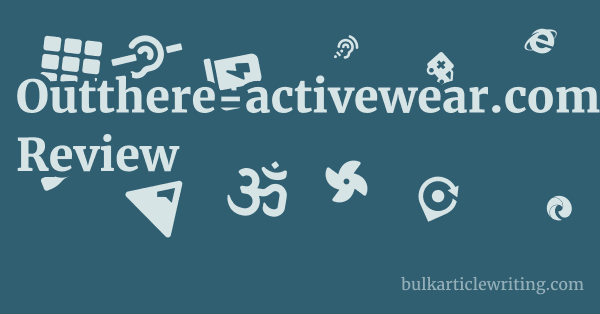 Outthere-activewear.com Review 1 by