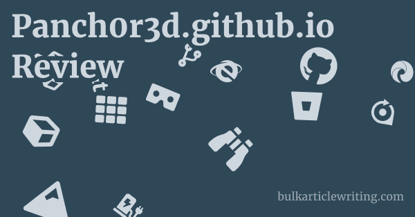 Panch0r3d.github.io Review 1 by