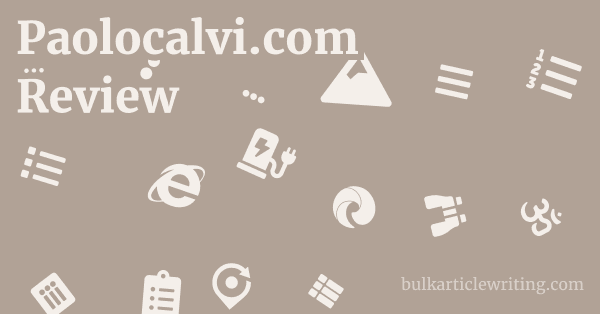 Paolocalvi.com Review 1 by