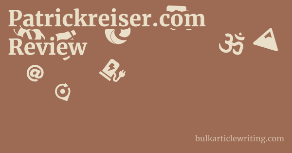 Patrickreiser.com Review 1 by Partners